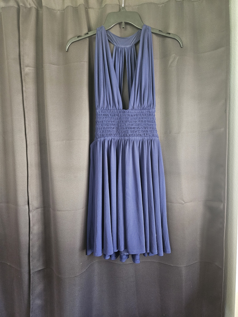 Express Lavender Blue Halter Midi Dress